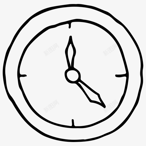 时钟手绘学校图标svg_新图网 https://ixintu.com 回学校 学校 手绘 手表 时钟 时间