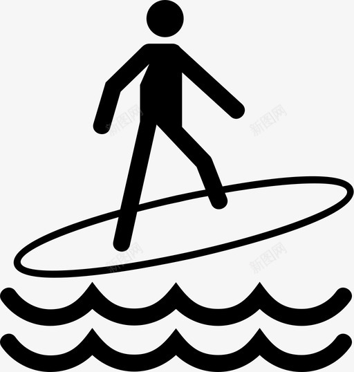 冲浪者海滩大海图标svg_新图网 https://ixintu.com 冲浪者 大海 技术 旅游 海滩