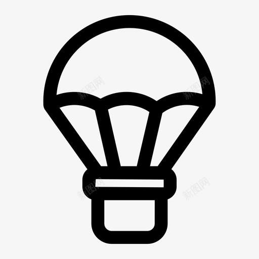 降落伞气球空运图标svg_新图网 https://ixintu.com 气球 空运 货运 运输 降落伞