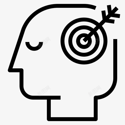 人的头脑大脑思考图标svg_新图网 https://ixintu.com 人的头脑 大脑 思考