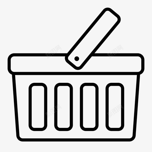 购物篮采购杂货图标svg_新图网 https://ixintu.com 杂货 购物篮 超市 采购