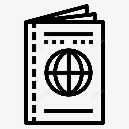 护照身份证旅行图标svg_新图网 https://ixintu.com 护照 旅行 身份证 酒店套餐