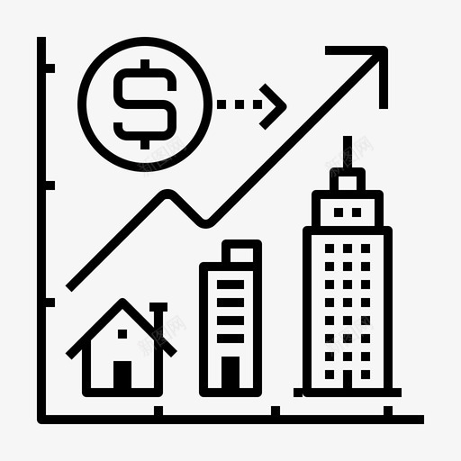 物业估价房地产住宅图标svg_新图网 https://ixintu.com 住宅 房地产 房地产物业估价 投资 物业估价