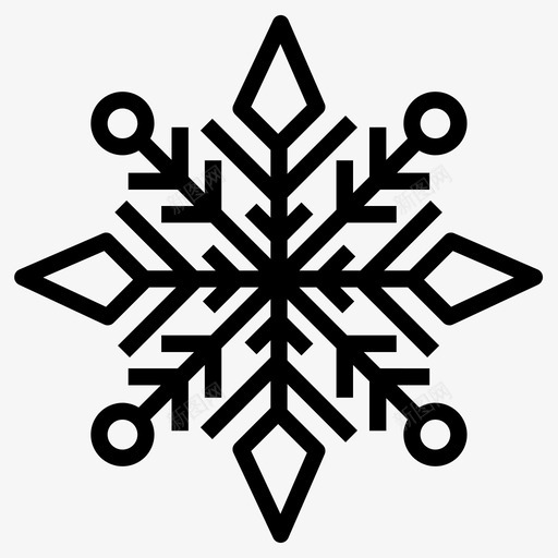 雪晶图案冬天图标svg_新图网 https://ixintu.com 冬天 图案 雪晶
