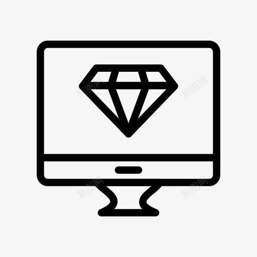 计算机办公线路图标svg_新图网 https://ixintu.com 办公线路图标 计算机
