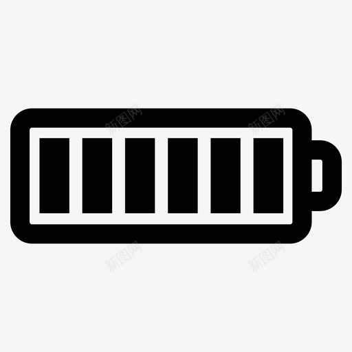 全电池电力能源图标svg_新图网 https://ixintu.com 全电池 办公室图标 电力 能源