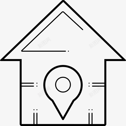 主页位置应用程序地图图标svg_新图网 https://ixintu.com 主页位置 地图 应用程序