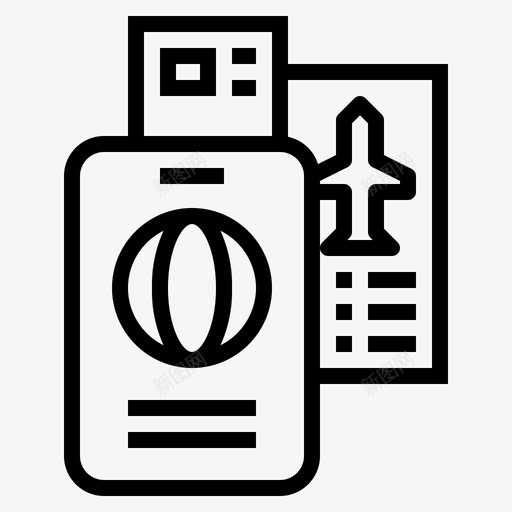 登机牌护照旅行图标svg_新图网 https://ixintu.com 护照 旅行 登机牌
