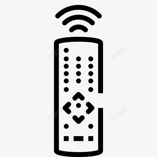 遥控器信号电视图标svg_新图网 https://ixintu.com 信号 家用电器线路 电视 遥控器