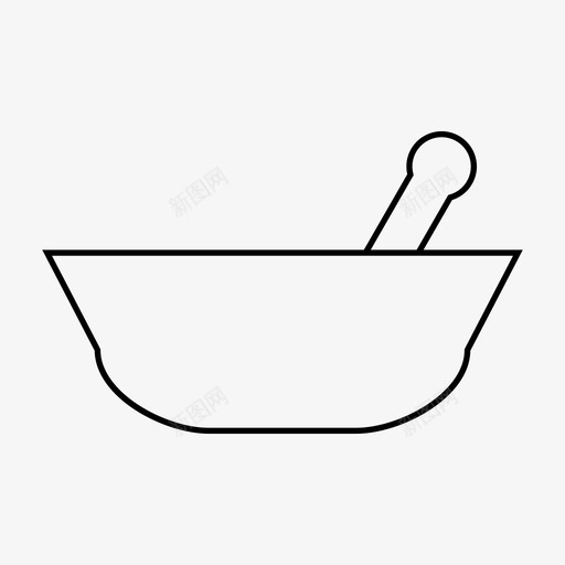 药房碗药房护理图标svg_新图网 https://ixintu.com 健康线 医疗 护理 药房 药房碗