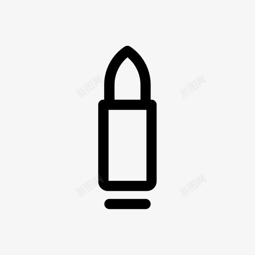 子弹军用图标svg_新图网 https://ixintu.com 军用 子弹
