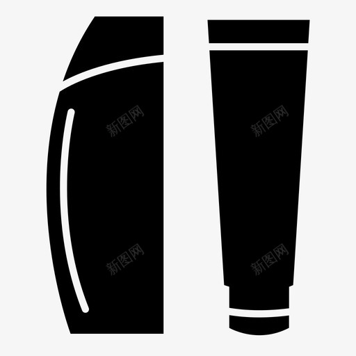 洗发水护发素化妆品图标svg_新图网 https://ixintu.com 化妆品 卫生 女性时尚固体 护发素 洗发水