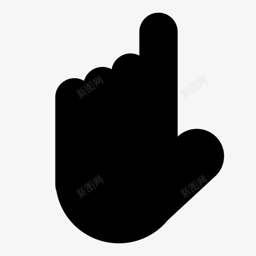 光标手点图标svg_新图网 https://ixintu.com 光标 向上 手 指向 点