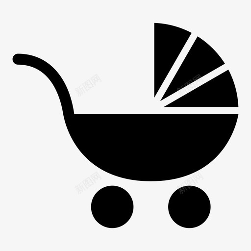 婴儿车童车马车图标svg_新图网 https://ixintu.com 儿童 婴儿车 童车 马车