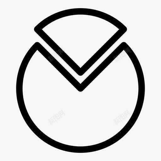 四分之一切割分数图标svg_新图网 https://ixintu.com 分数 切割 切片 四分之一 数学 部分