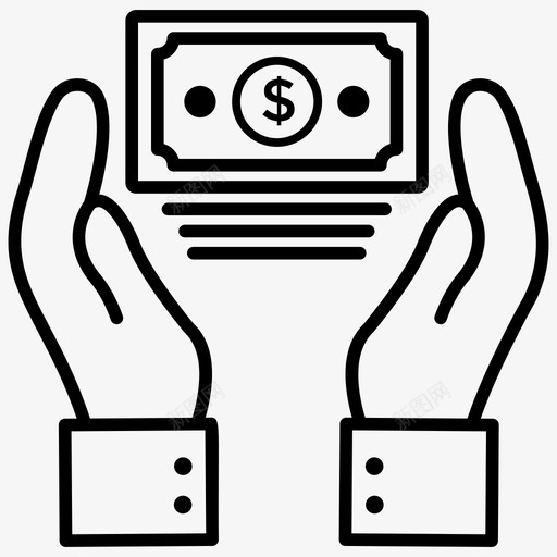 个人收入月收入工资图标svg_新图网 https://ixintu.com 个人收入 商业和金融 工资 支付 月收入