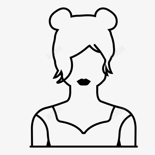 女人头像人物图标svg_新图网 https://ixintu.com 个人资料 人物 人物头像 头像 女人 用户