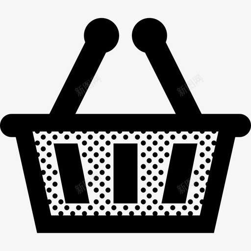篮子电子商务杂货店图标svg_新图网 https://ixintu.com 杂货店 电子商务 篮子 粗轮廓点 超市