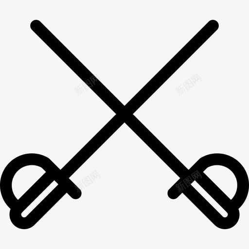 击剑比赛运动套装直线型图标svg_新图网 https://ixintu.com 击剑比赛 直线型 运动套装