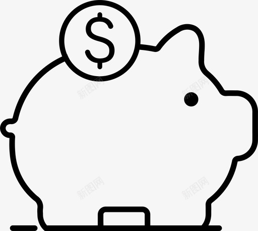 储蓄罐经济金融图标svg_新图网 https://ixintu.com 储蓄罐 经济 货币 货币图标集 金融