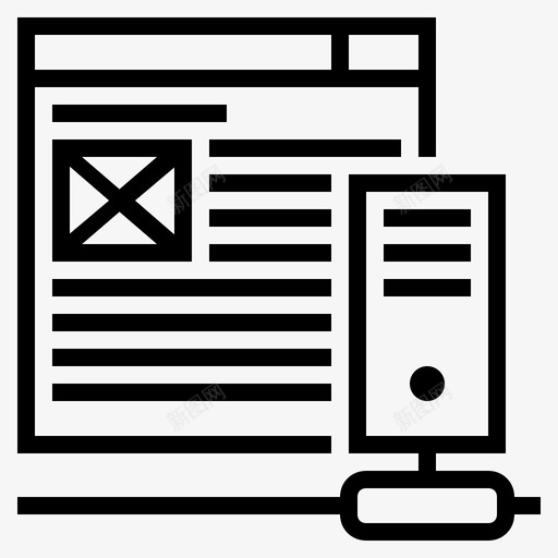 网络服务器网络托管网站图标svg_新图网 https://ixintu.com 网站 网络托管 网络服务器