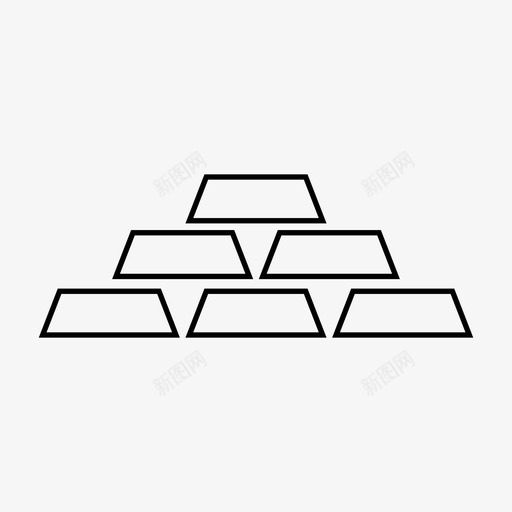 黄金货币基金图标svg_新图网 https://ixintu.com 基金 白银 网络用户界面线 财富 货币 黄金