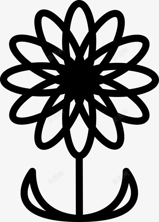 花可爱自然图标svg_新图网 https://ixintu.com 可爱 植物 美丽 自然 花