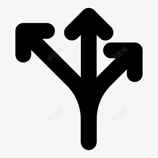 三条路可选箭头图标svg_新图网 https://ixintu.com 三叉路 三条路 可选 方法 箭头 选择