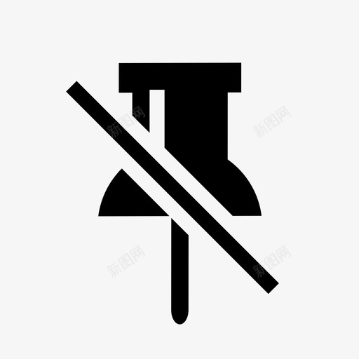 取消固定删除位置图钉图标svg_新图网 https://ixintu.com 删除位置 取消固定 图钉 排序 释放