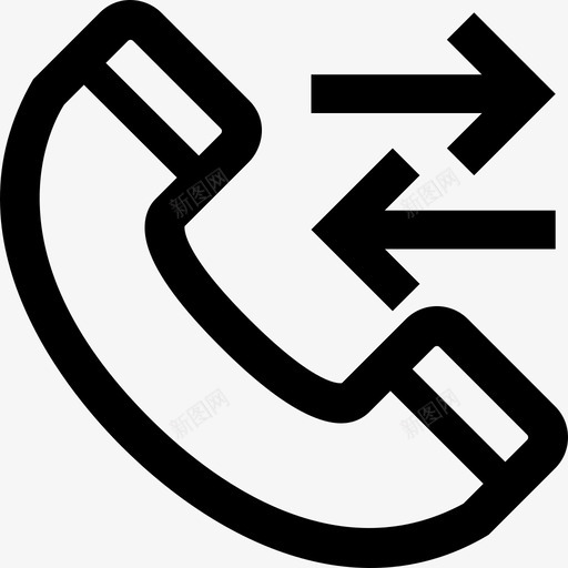 电话簿通话历史记录图标svg_新图网 https://ixintu.com 历史记录 电话簿 粗轮廓 通话