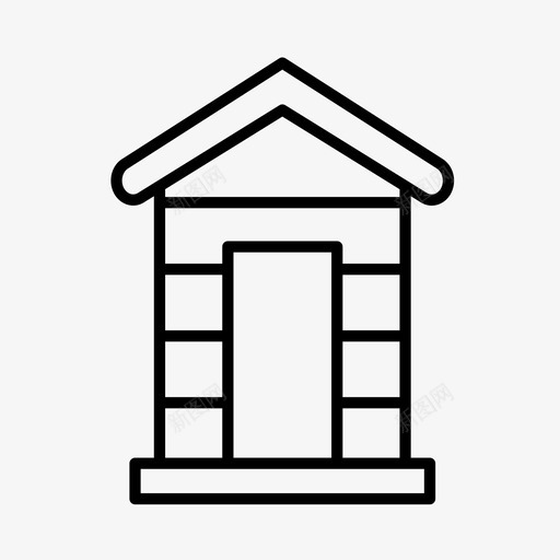 海滩别墅度假村夏天图标svg_新图网 https://ixintu.com 假期 夏天 度假村 海滩别墅