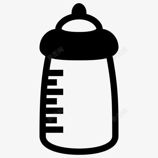奶瓶婴儿奶瓶饮料图标svg_新图网 https://ixintu.com 奶瓶 婴儿奶瓶 玻璃瓶 饮料