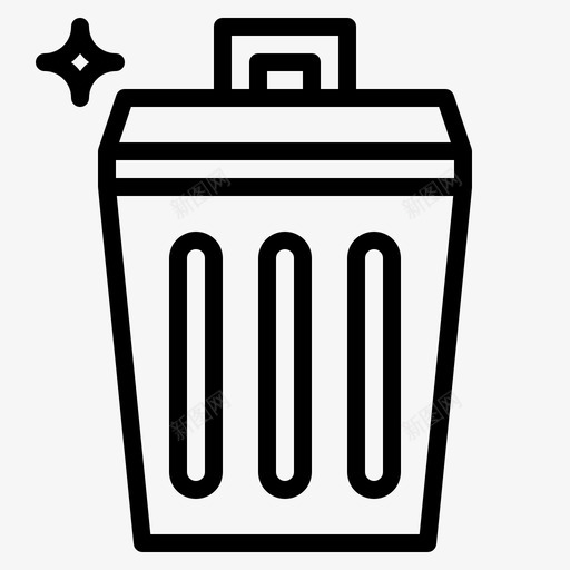 垃圾箱清洁删除图标svg_新图网 https://ixintu.com 删除 回收站 垃圾 垃圾桶 垃圾箱 清洁