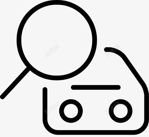 汽车搜索检查维护图标svg_新图网 https://ixintu.com 扫描 检查 汽车搜索 汽车服务瘦 维修 维护