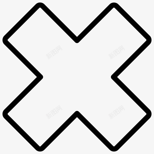 删除按钮关闭交叉图标svg_新图网 https://ixintu.com 交叉 关闭 删除按钮 控制 退出 错误