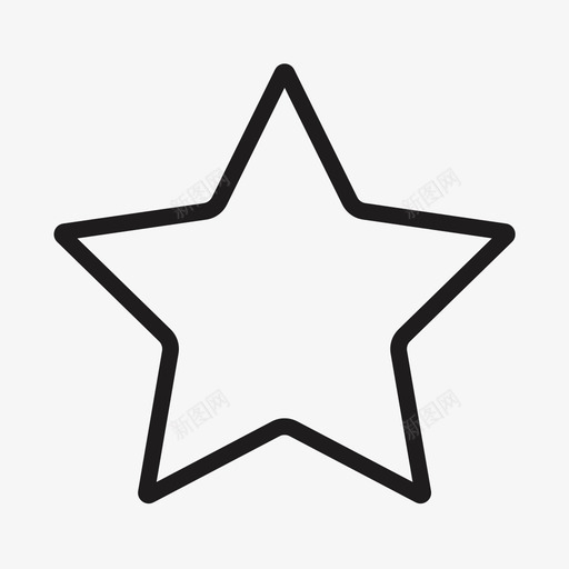 五角星线条svg_新图网 https://ixintu.com 五角星线条