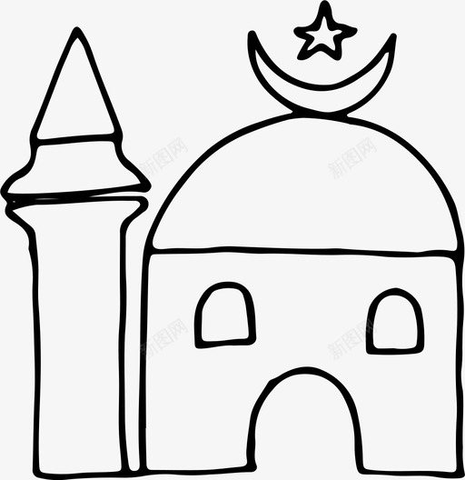 清真寺信仰伊斯兰教图标svg_新图网 https://ixintu.com 伊斯兰教 信仰 宗教 宗教属性 清真寺 灵性