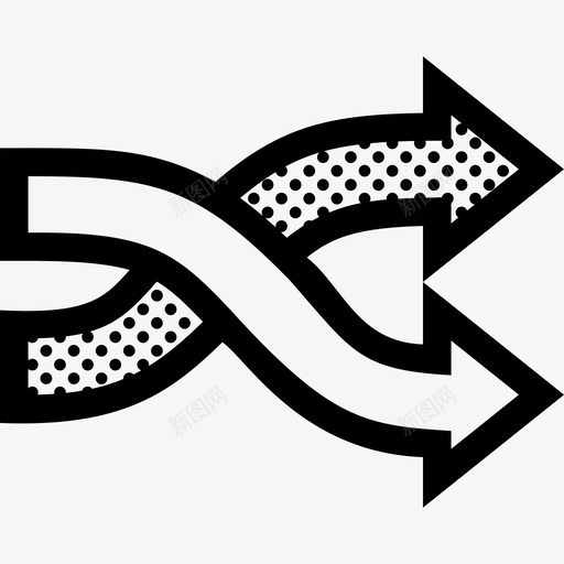 随机播放箭头交换图标svg_新图网 https://ixintu.com 交换 杂点 混合 箭头 随机 随机播放