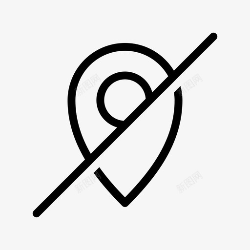 pin块gps图标svg_新图网 https://ixintu.com gps pin 位置 地图 块 简单线图标