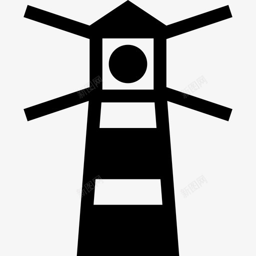 灯塔建筑海洋图标svg_新图网 https://ixintu.com 小黑 建筑 海洋 灯塔 航海