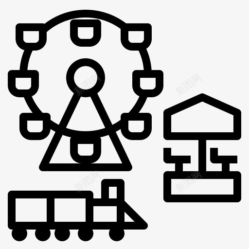 游乐园主题公园图标svg_新图网 https://ixintu.com 主题公园 游乐园