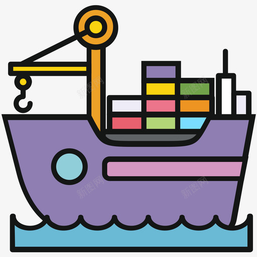 货轮svg_新图网 https://ixintu.com 货轮