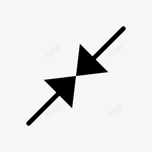 收缩对角线箭头折叠图标svg_新图网 https://ixintu.com 折叠 收缩对角线 显影剂solida 箭头 缩放 调整大小