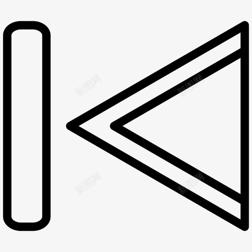 倒带按钮后退上一个图标svg_新图网 https://ixintu.com 上一个 倒带按钮 后退 控制 跳过