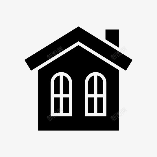 房子建筑物住宅图标svg_新图网 https://ixintu.com 住宅 建筑物 房子