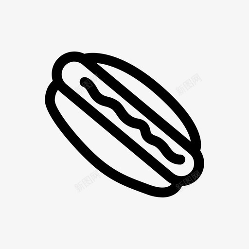 热狗食物图标svg_新图网 https://ixintu.com 热狗 食物