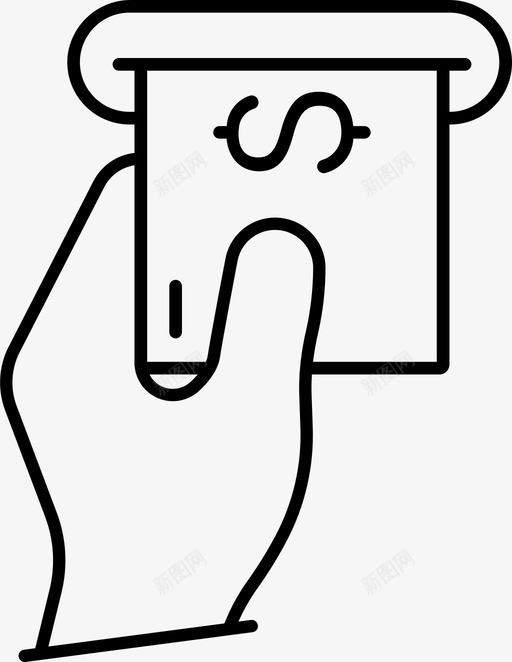 atm业务现金图标svg_新图网 https://ixintu.com atm 业务 取款 现金 美元 货币 货币图标集