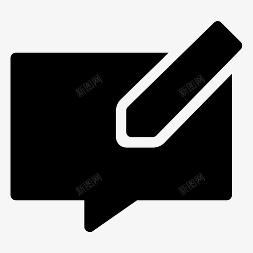 书写留言文字图标svg_新图网 https://ixintu.com 书写 打字 文字 留言 通讯