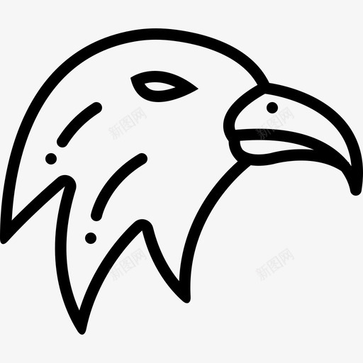 鹰动物秃头图标svg_新图网 https://ixintu.com 动物 秃头 脸 鹰