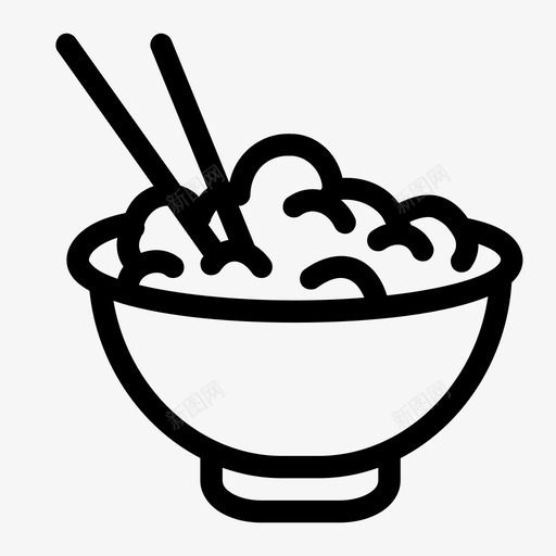 大米碳水化合物筷子图标svg_新图网 https://ixintu.com 大米 碳水化合物 筷子 谷物 食物 饭碗